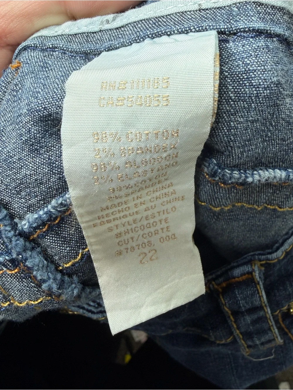 Y2K Baby Phat Rhinestone Logo Dark Wash Jeans Women’s Size 22 - Picture 9 of 9